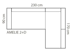 Amelie samettisohva divaanilla, Vihreä