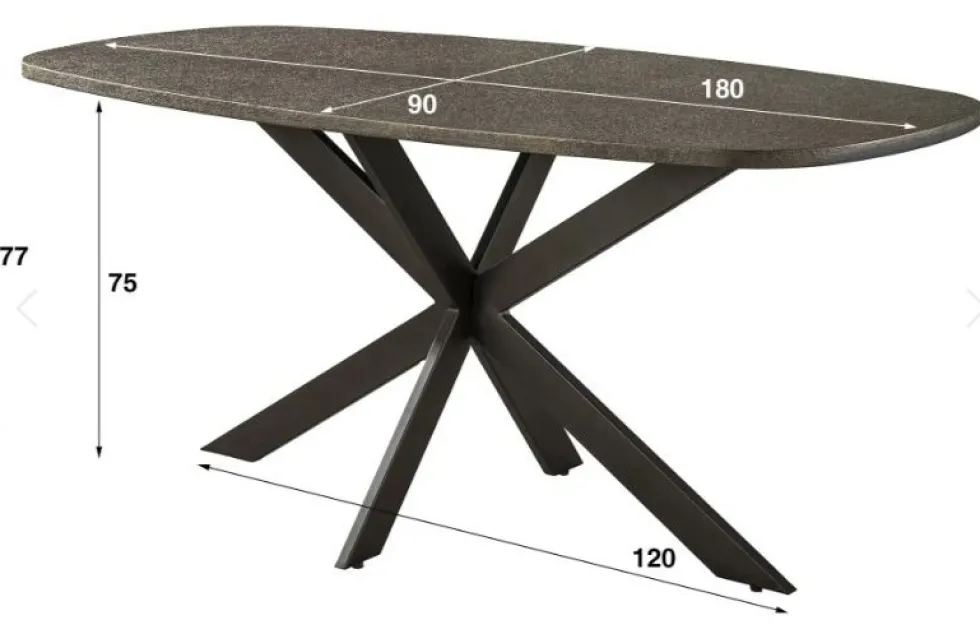 Amsterdam Bronvik ruokapöytä 180cm