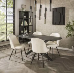 Amsterdam Onyx Cross ruokapöytä 180cm