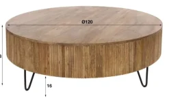 Amsterdam Wave sohvapöytä 120cm, mangopuu