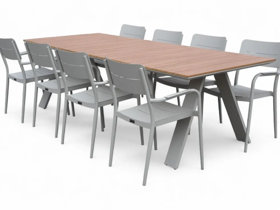 Cannes terassipöytä 250 cm + Togo tuolit