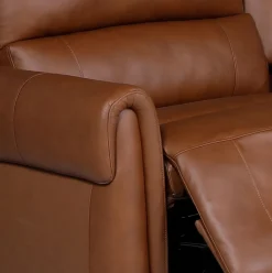 Chicago sähkörecliner kulmasohva, ruskea nahka