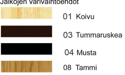 Club nojatuoli, eri värivaihtoehtoja