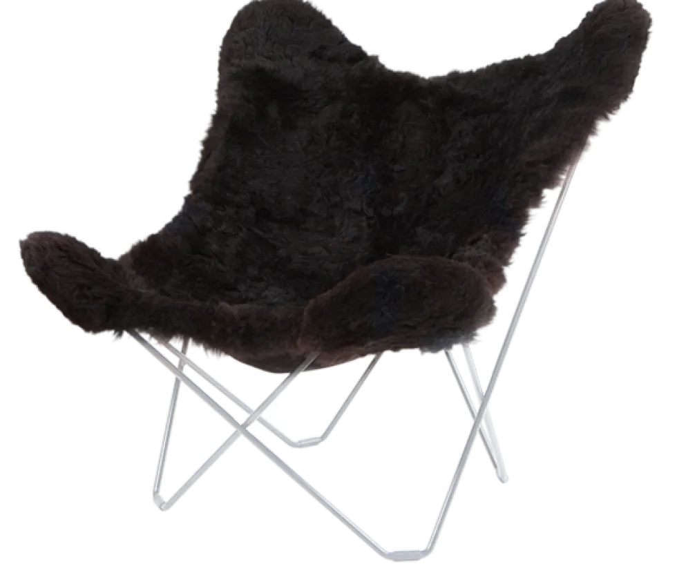 Cuero Lepakkotuoli Iceland Mariposa, Black Shorn