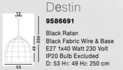 Destin rottinkivalaisin, musta