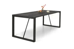 Edna ruokapöytä 220x90cm musta, puujalat