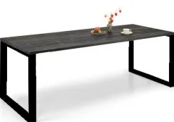 Edna ruokapöytä 140 x 90 cm musta, valkoiset tai mustat metallijalat