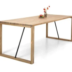 Edna ruokapöytä 180 x 90 cm ruskea, puujalat