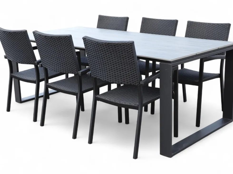 Edward terassipöytä + 6 Samba tuolia ulos