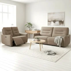 Evelyn 3+2 sohvakalusto sähkömekanismeilla, khaki