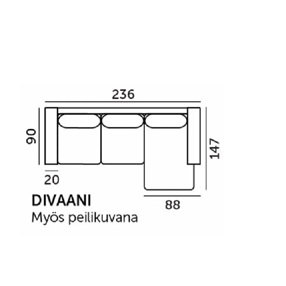 Gamma divaanisohva beige