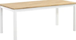 Halla tammipöytä 180x90 cm, tammi-valkoinen