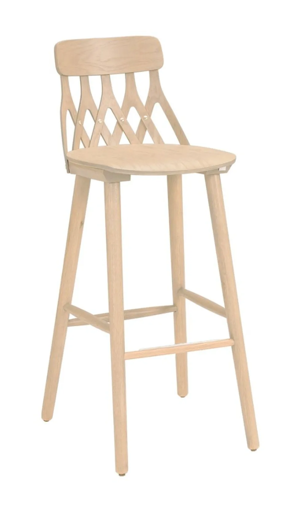 Hans K Y5-baarituoli, 63cm valkoöljytty tammi