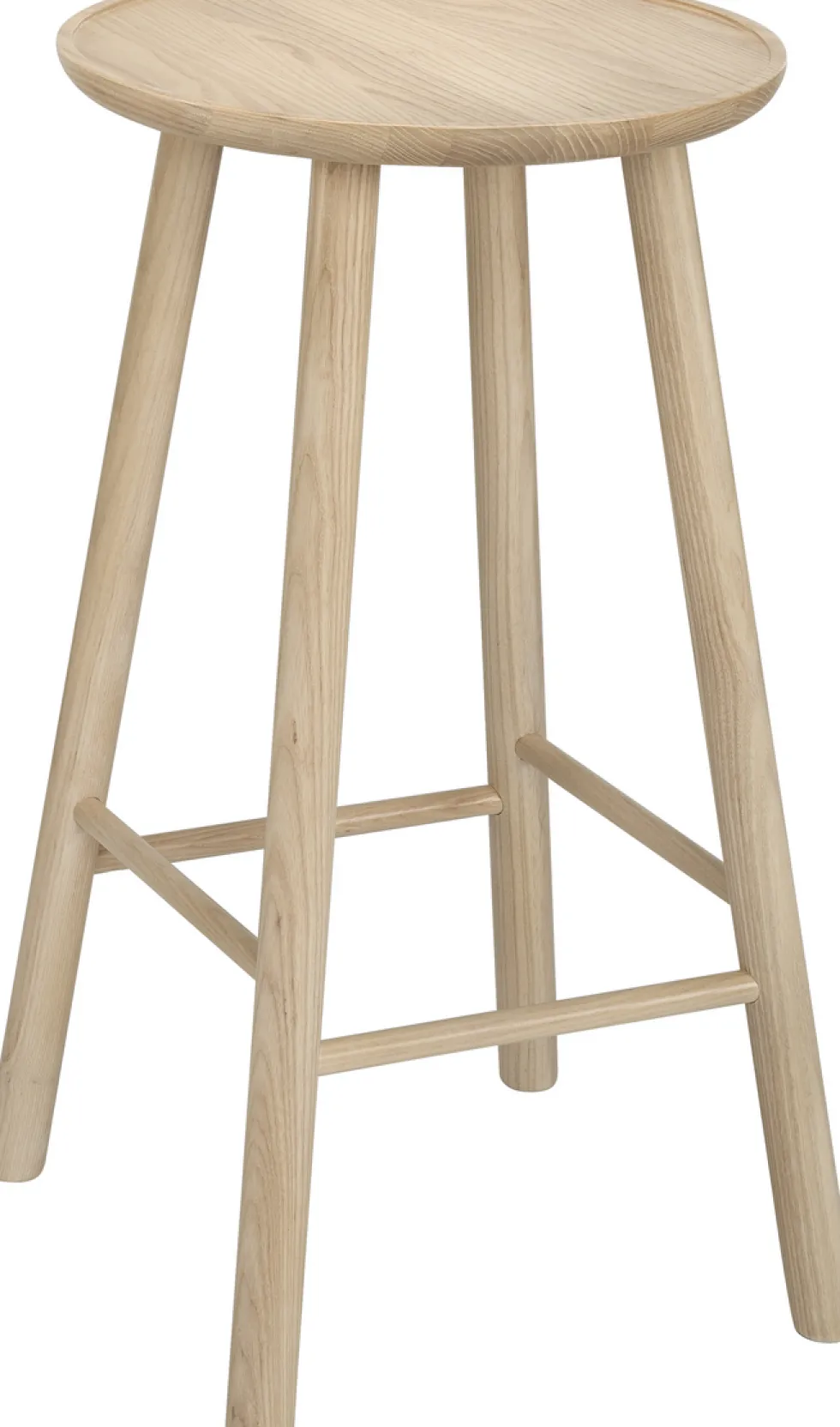 Hans K ZigZag baarijakkara 63cm, valkoöljytty tammi