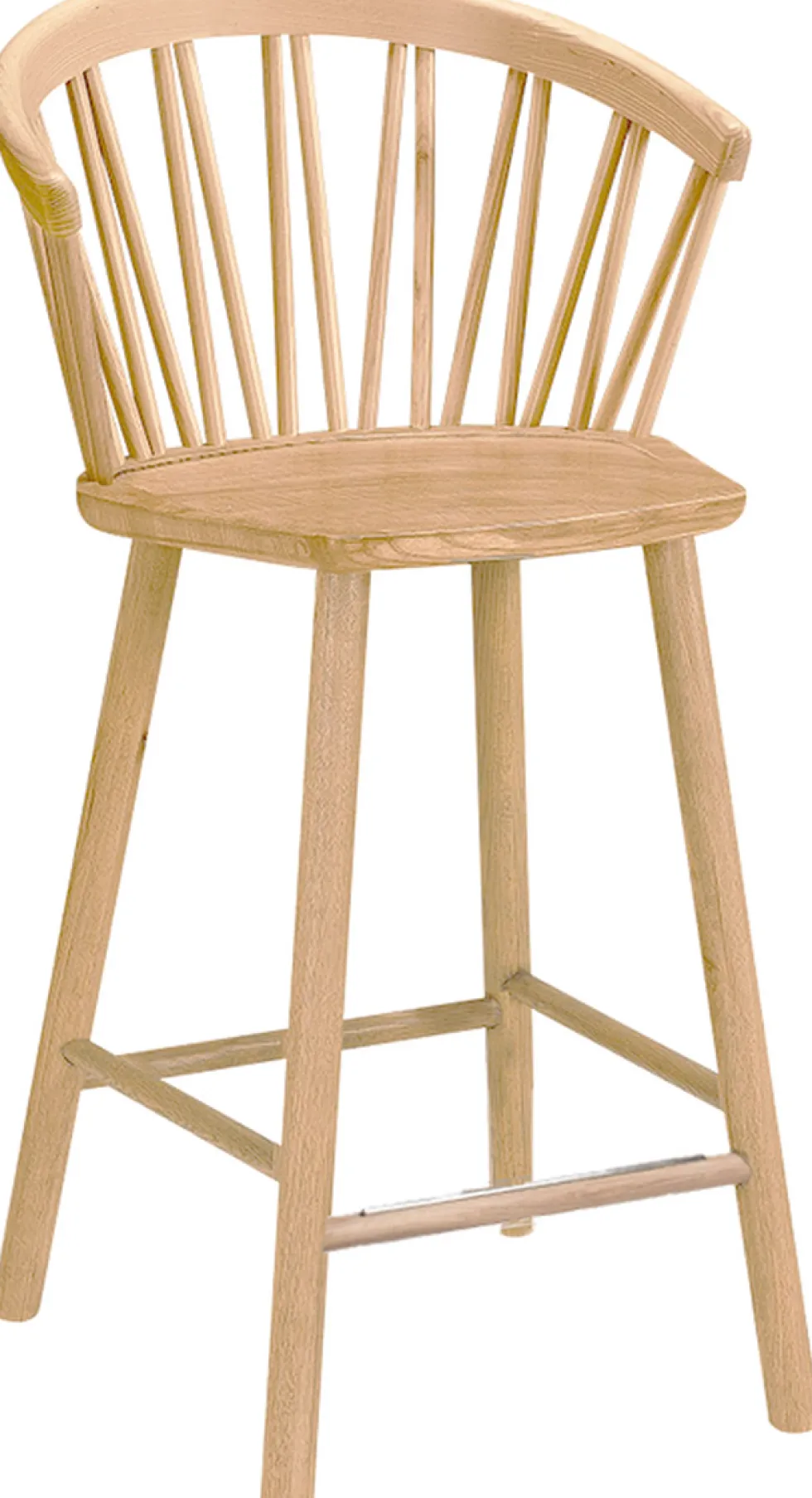 Hans K ZigZag baari nojatuoli 63cm, valkoöljytty tammi