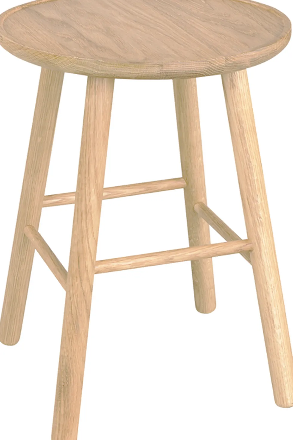 Hans K ZigZag jakkara 47cm, valkoöljytty tammi