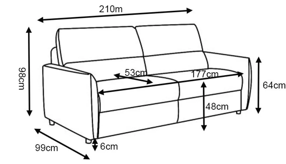 Hetta vuodesohva 160 cm vuoteella
