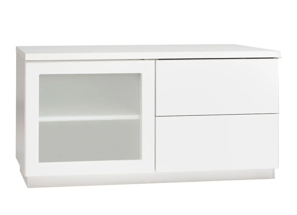 Hiipakka Anton tv-taso 100cm, lasiovi+laatikot