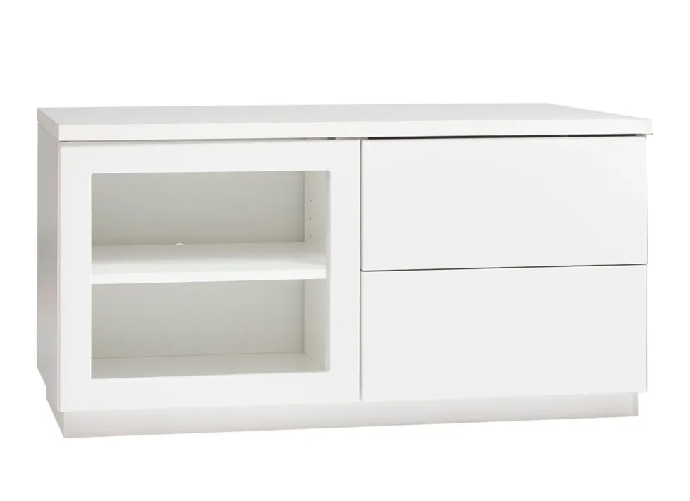 Hiipakka Anton tv-taso 100cm, lasiovi+laatikot