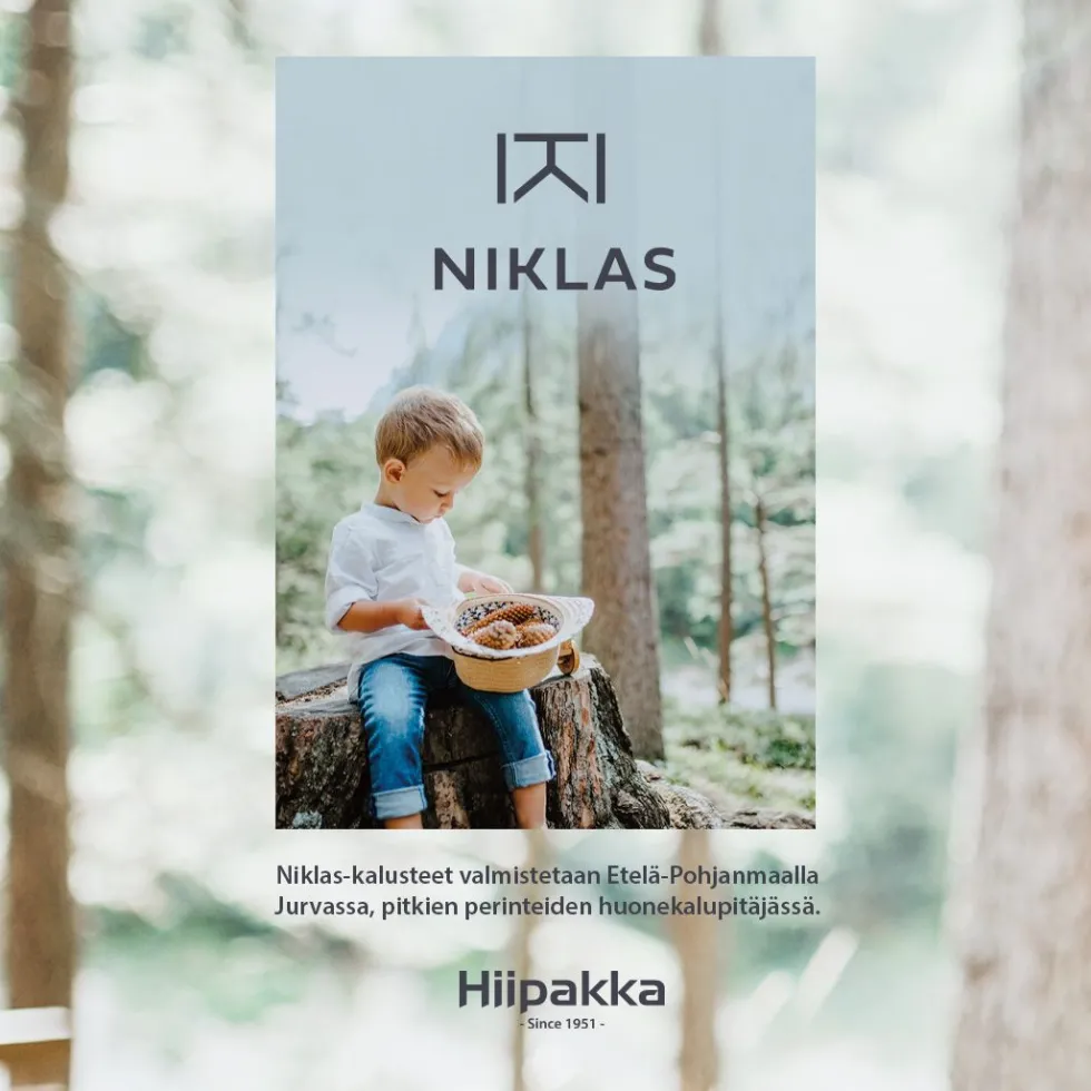 Hiipakka Niklas lipasto 50 cm, laatikoilla