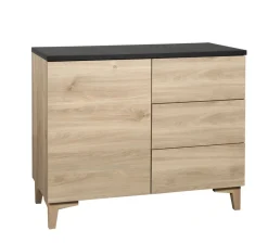 Hiipakka Niklas lipasto 100 cm, ovi + 3 laatikkoa