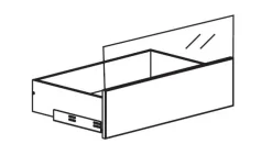 Hiipakka Taiga 5.5 korkea tv-taso 134 cm kirkkaalla lasilla