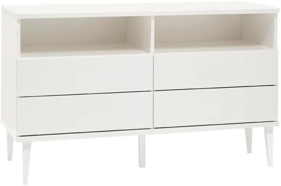 Hiipakka Taiga 5.5 korkea tv-taso 134 cm kirkkaalla lasilla