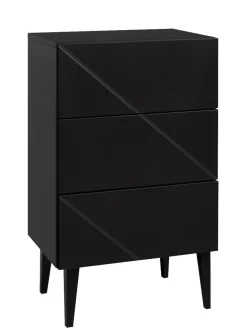 Hiipakka Vilja lipasto 50 cm laatikoilla, musta