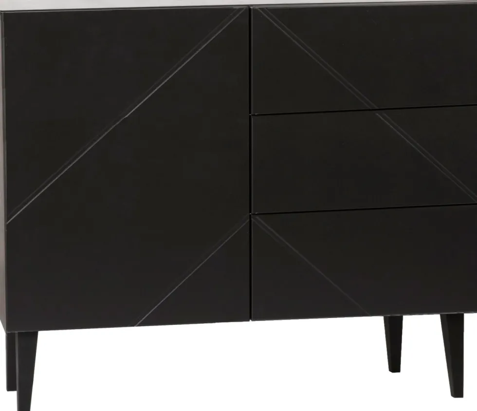 Hiipakka Vilja lipasto ovi+3laat. 100cm, musta