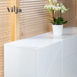 Hiipakka Vilja senkki 200cm ovilla ja laatikoilla, valkoinen