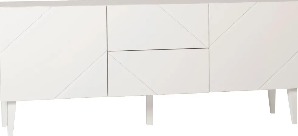 Hiipakka Vilja tv-taso 150cm ovilla+laatikoilla, valkoinen