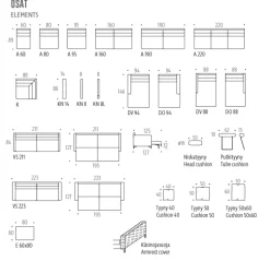 Interface Nana sohva 206 cm, eri värejä