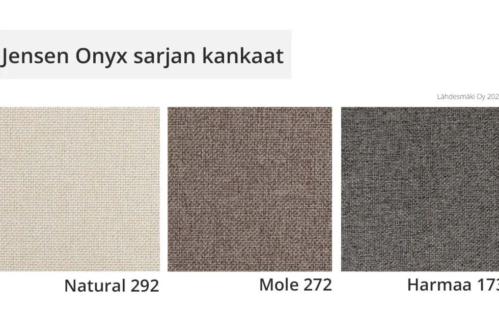 Jensen Onyx runkosänky, eri kokoja
