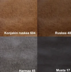 Kotimainen Lakeus sohva 3 XL, konjakin ruskea