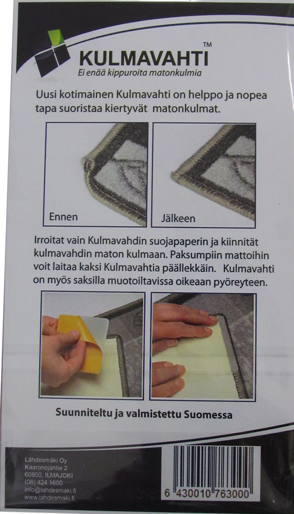 Kulmavahti, maton kulmien oikaisija