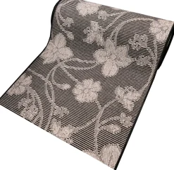 Käytävämatto beige-mustakukka 100 cm