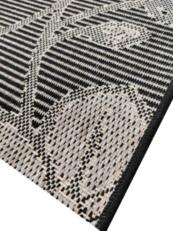 Käytävämatto beige-mustakukka 100 cm