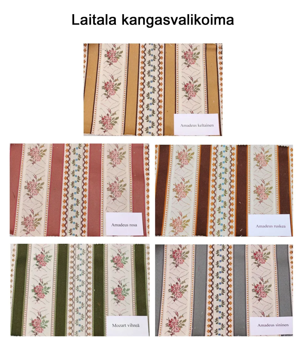 Laitala Kustavilainen nojatuoli, paljon värejä
