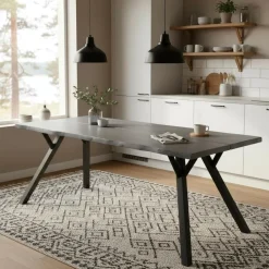 Lana lankkupöytä puujaloilla, eri kokoja ja värejä