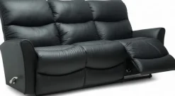 La-Z-Boy Rowan 3+1+1 recliner sohvakalusto, musta nahka