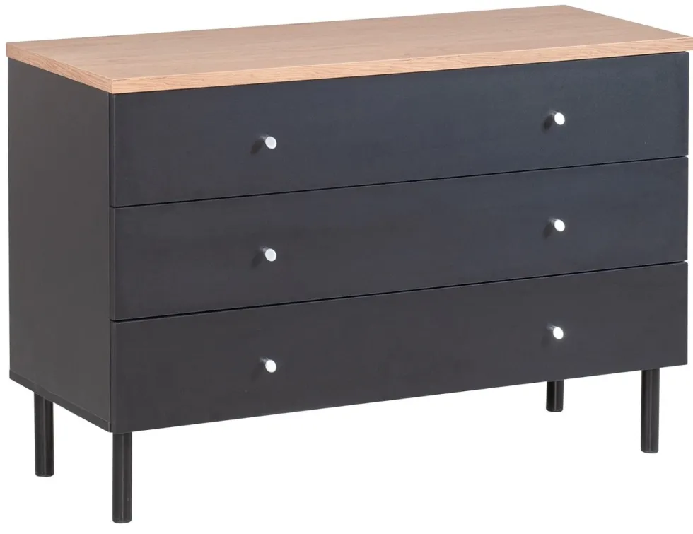 Lehto lipasto 101cm, musta/tammi