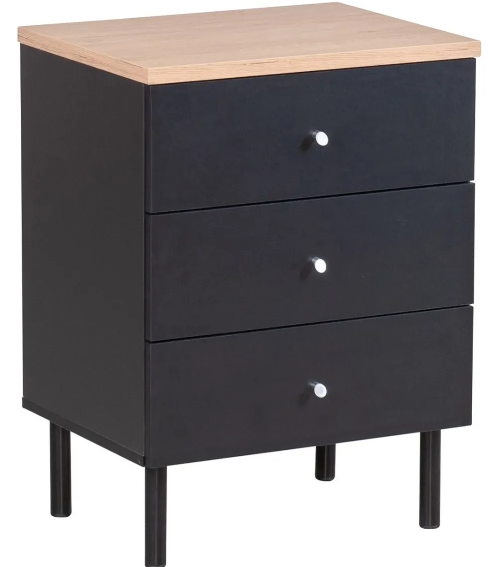 Lehto lipasto 51cm, musta/tammi