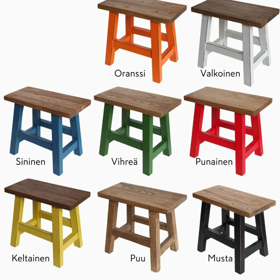 Lilliputti kantikas pikkujakkara, eri värejä