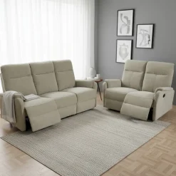 Liverpool 3+2 sohvakalusto beige sähkömekanismit