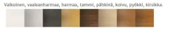 Mauno Tuppi Oy Avohylly 120cm, paljon värejä