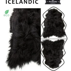 Musta lampaantalja, Icelandic x2, erikoispitkä, pitkä karva