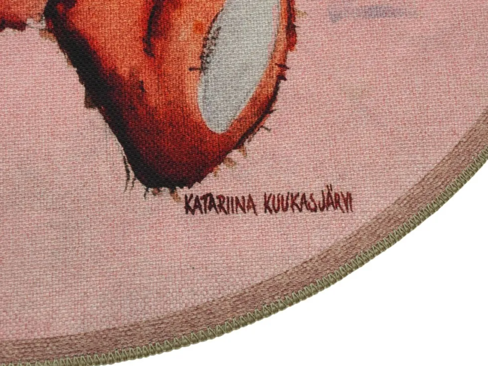 Nalle Karhu pinkki -matto, pyöreä 120 cm
