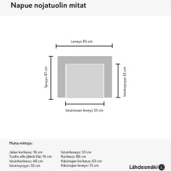 Napue nojatuoli tummanharmaa
