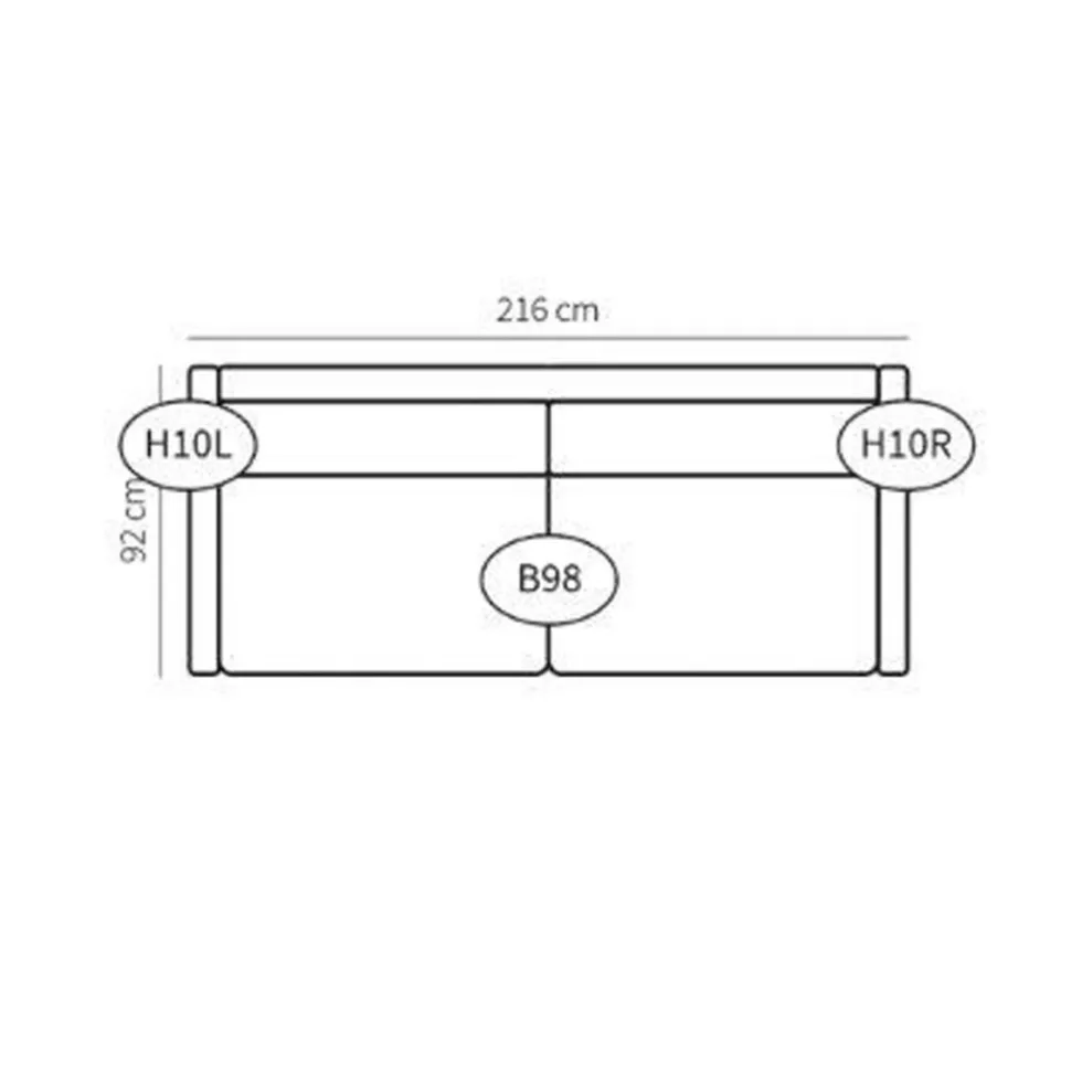 Neiser Bruce valkoinen nahkasohva