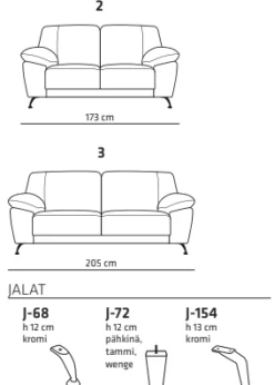 Neiser Cavalli 3+2 sohvakalusto, valkoinen
